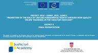 Thumbnail for the Promotion of the rule of law and Fundamental rights through high-quality online trainings in the Croatian judiciary report