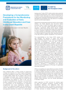 Thumbnail image for the Developing a comprehensive framework for the monitoring and evaluation of early childhood education and care in the Czech Republic publication page