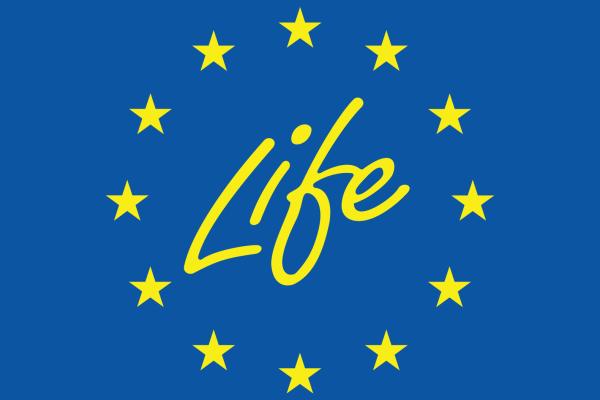 life programme logo; eu stars with life written in the middle