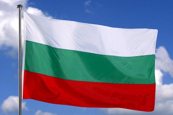Flag of Bulgaria with sky