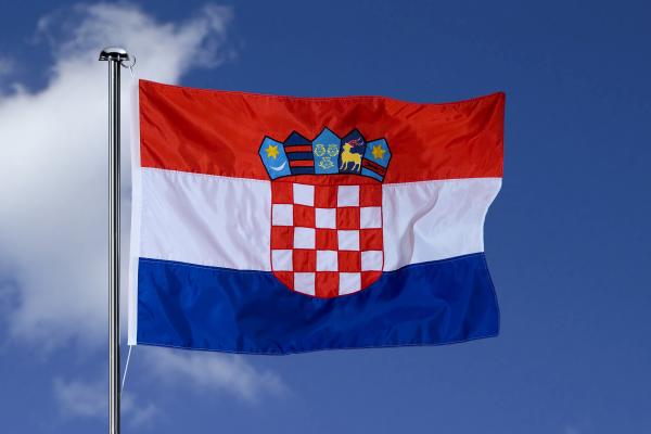 Flag of Croatia with sky