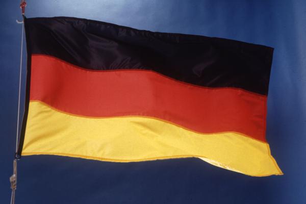 Flag of Germany with sky