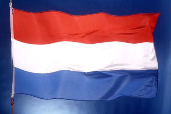 Flag of Luxembourg with sky
