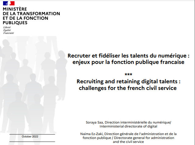 Recruiting and retaining digital talents: challenges for the French civil service