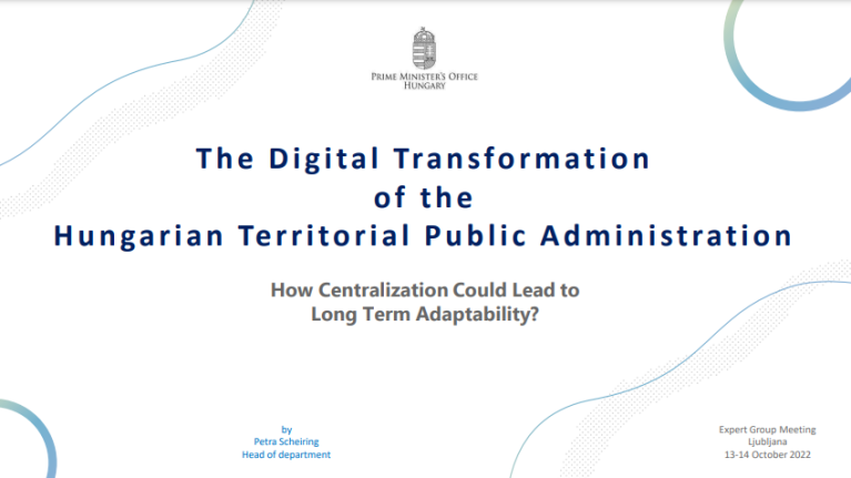 Digital transformation of the Hungarian territorial Public Administration – or how centralization could lead to long term adaptability