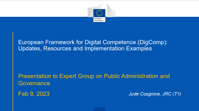 Day 2 - European Framework for Digital Competence (DigComp) cover